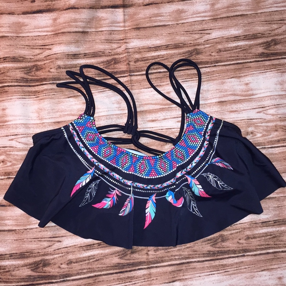 **4/$20** flouncy juniors bikini top - size M